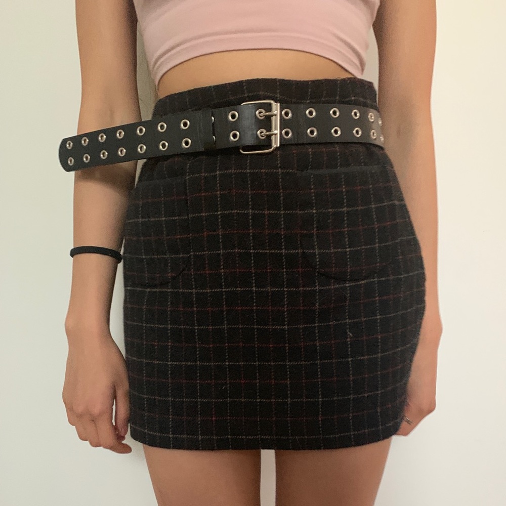 Mini plaid skirt